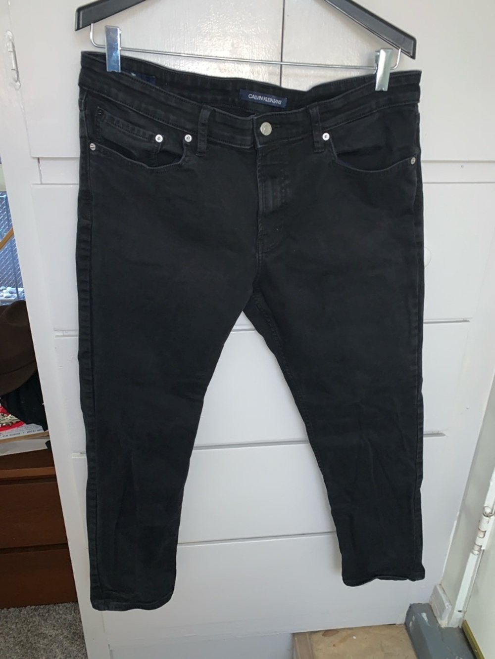 Calvin Klein Black Straight-Leg Jeans